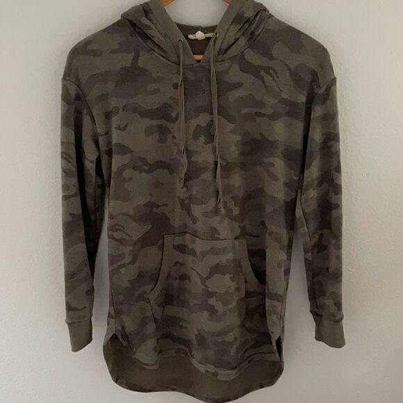 Jane and Delancey military print pullover hoodie sweatshirt.  Size S. - Picture 1 of 6